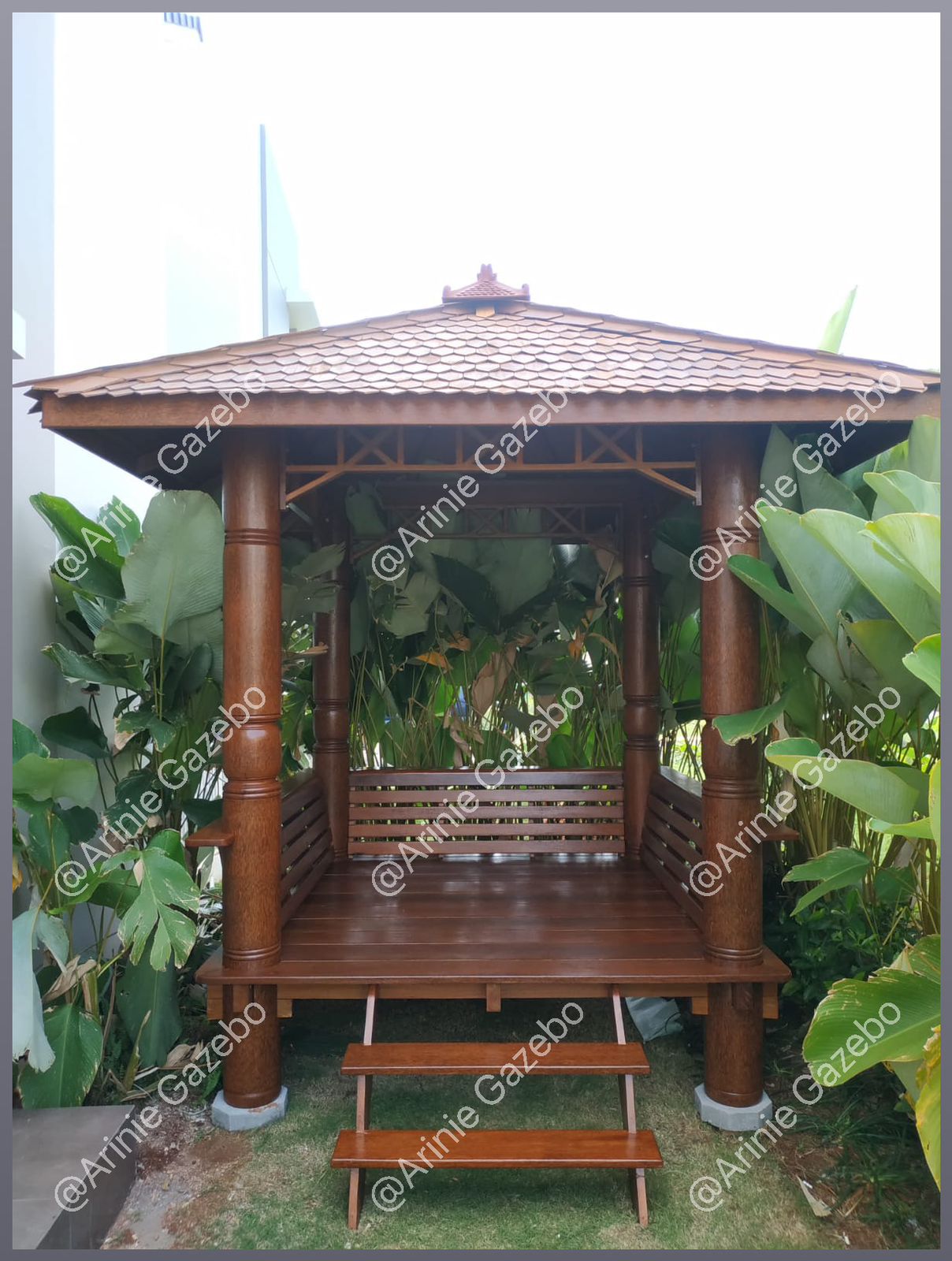 Pembuatan Gazebo Dari Kayu Kelapa di Serang