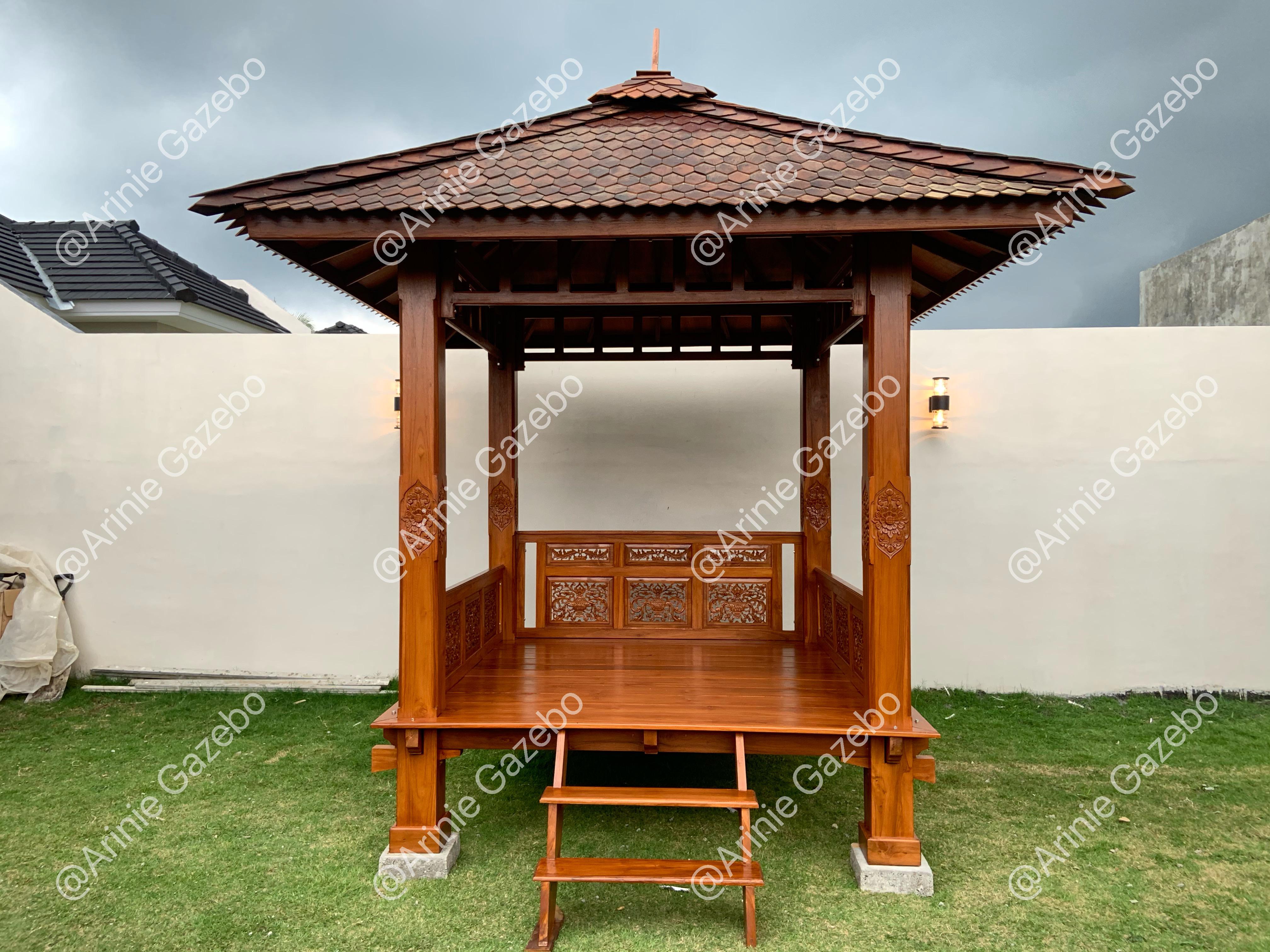 Pengrajin Gazebo Dari Kayu Jati di Kebumen